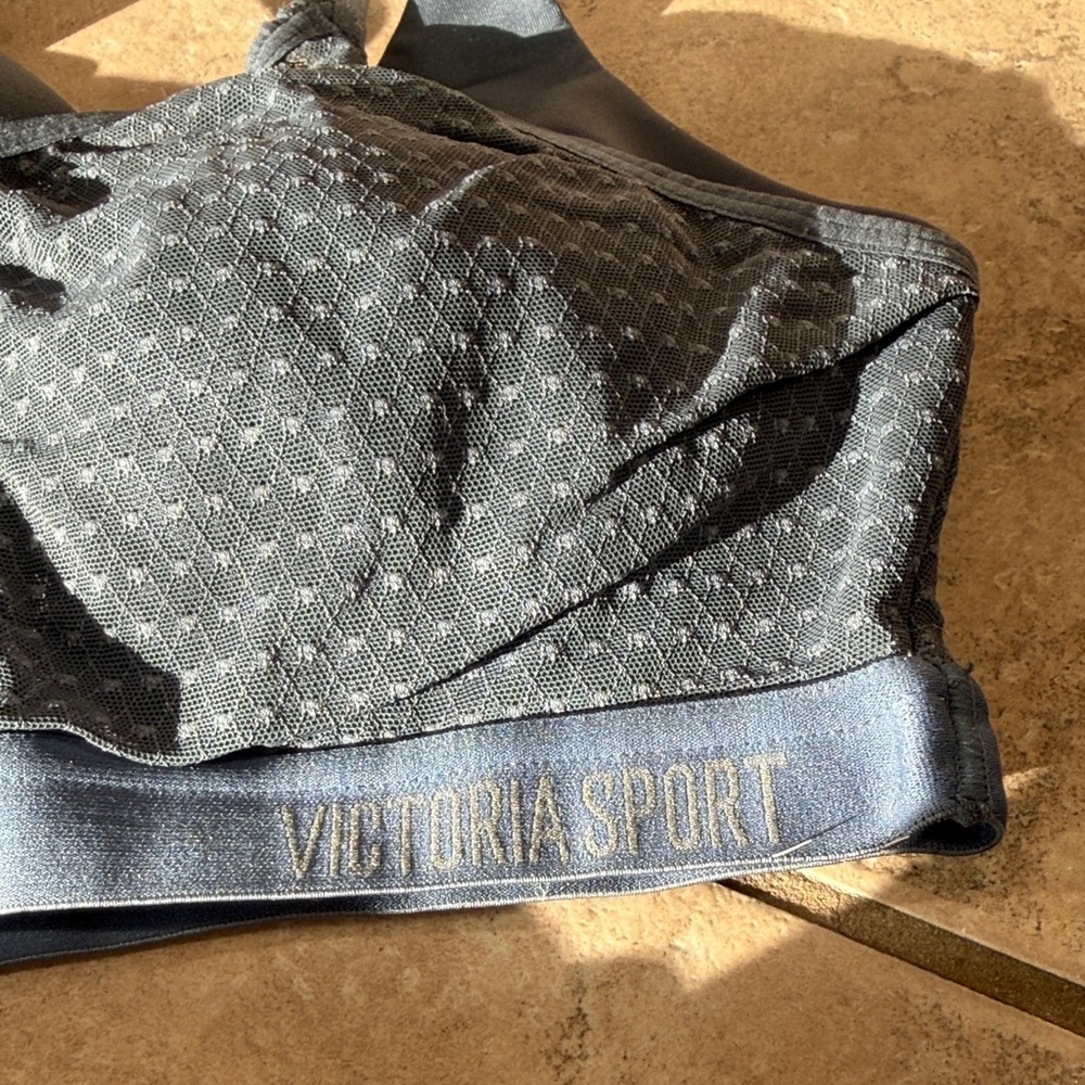 VSX Slate Gray/Blue Athletic Leggings Set with Bra & Tank - Picture 7 of 13